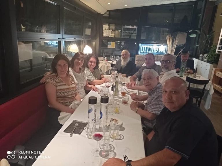 Incontro al ristorante Ba Ghetto di Milano, ospiti del Rav Avraham Hazan.